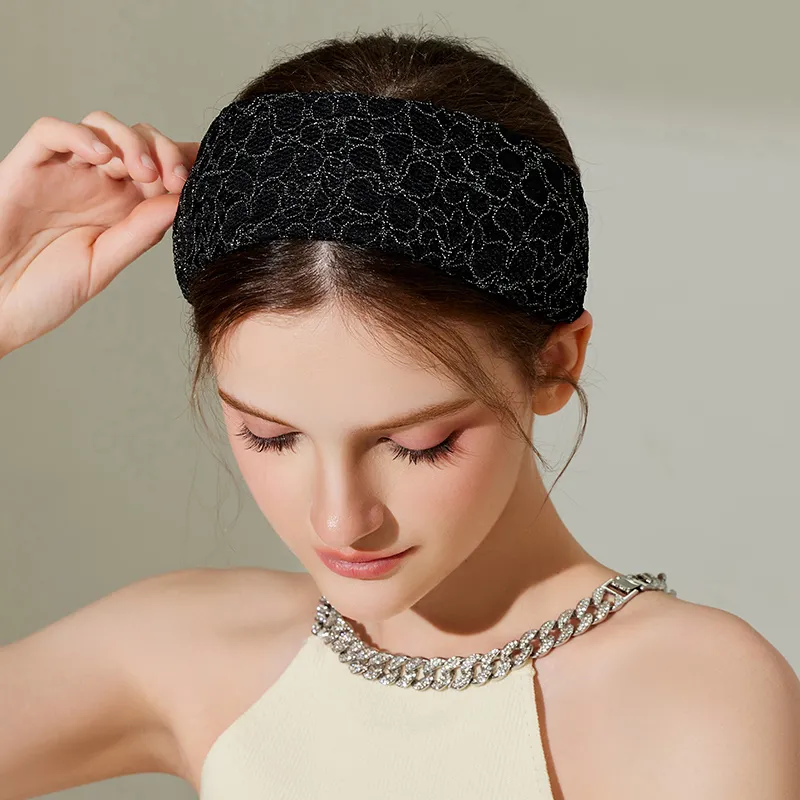 ROYALSASA Silk Chiffon Headbands Women's-2