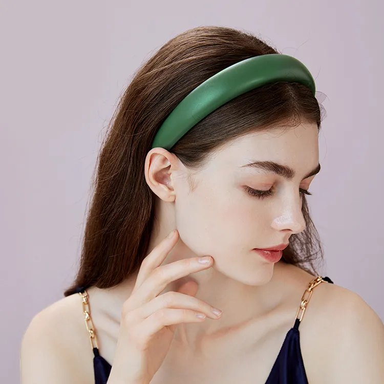 ROYALSASA Leather Acrylic Headbands Women's-11