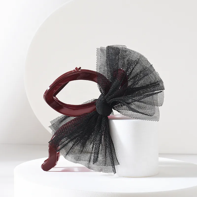 UNABERRY Silk Chiffon Hair Clips Women's-1
