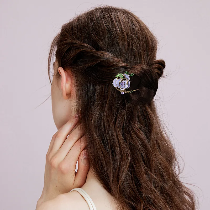 ROYALSASA Alloy, Faux Crystal Hairpins Women's-1