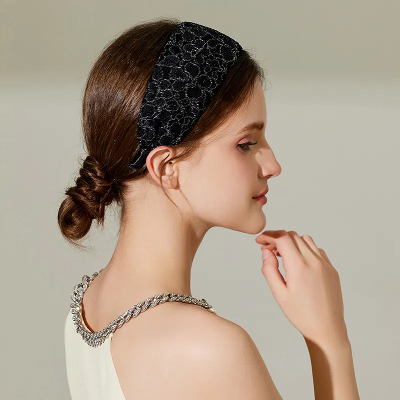 ROYALSASA Silk Chiffon Headbands Women's-1