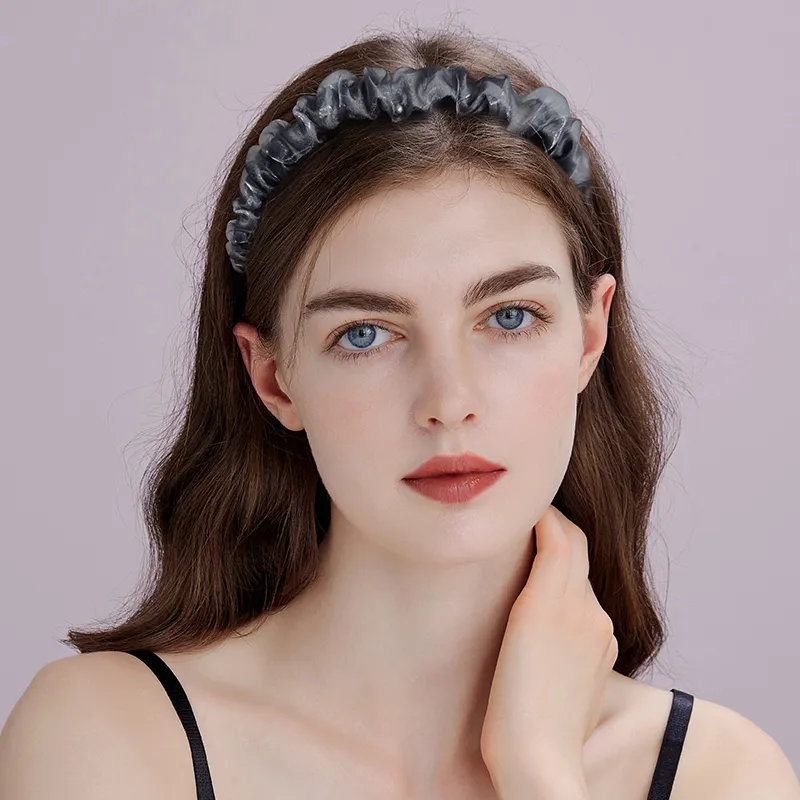 ROYALSASA Silk Chiffon Headbands Women's-2