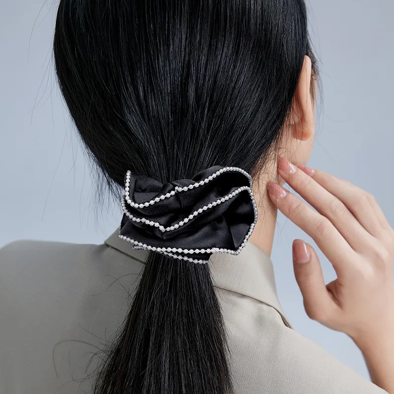 ROYALSASA Polyester, Faux Pearl Hair Tie Women's-6