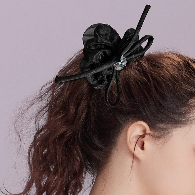 ROYALSASA Faux Crystal Hair Tie Women's-5