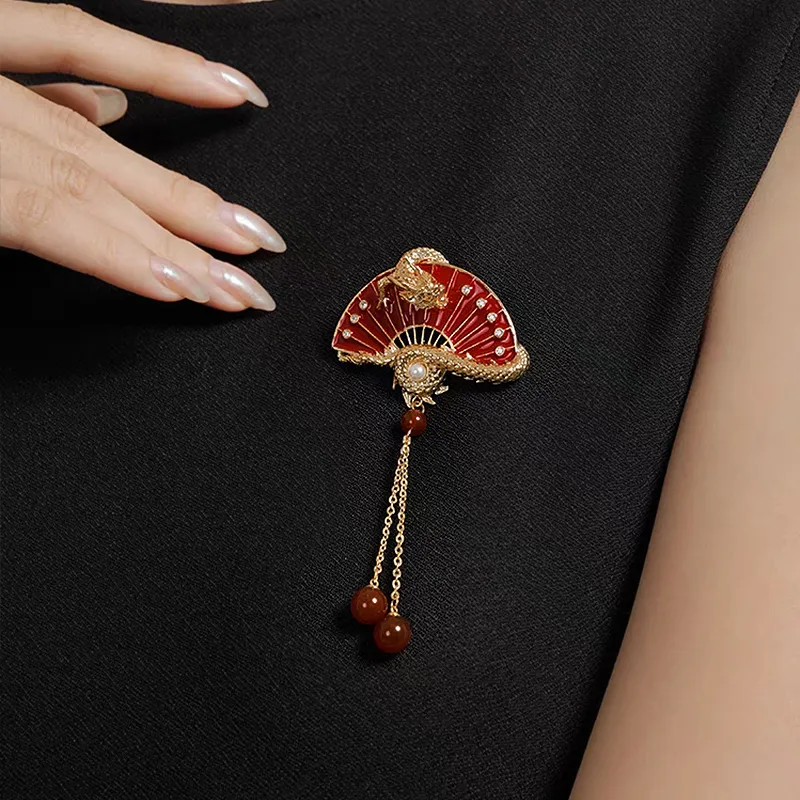 ROYALSASA Faux Crystal, Copper, Faux Pearl Brooches Women's-1