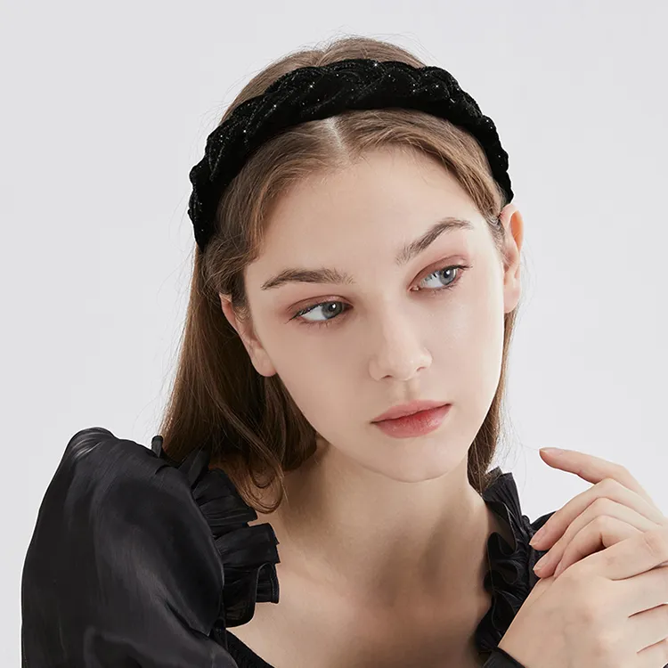 ROYALSASA Velour Headbands Women's-2
