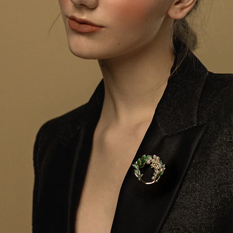 ROYALSASA Alloy, Oil Drip Brooches Women's-1