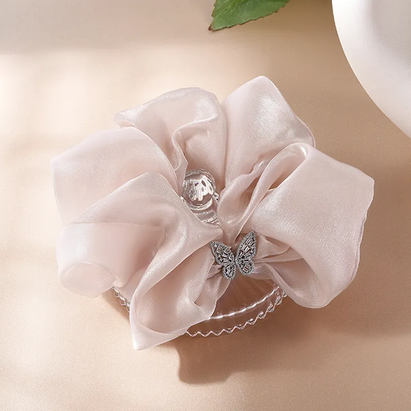 ROYALSASA Silk Chiffon Hair Tie Women's-3