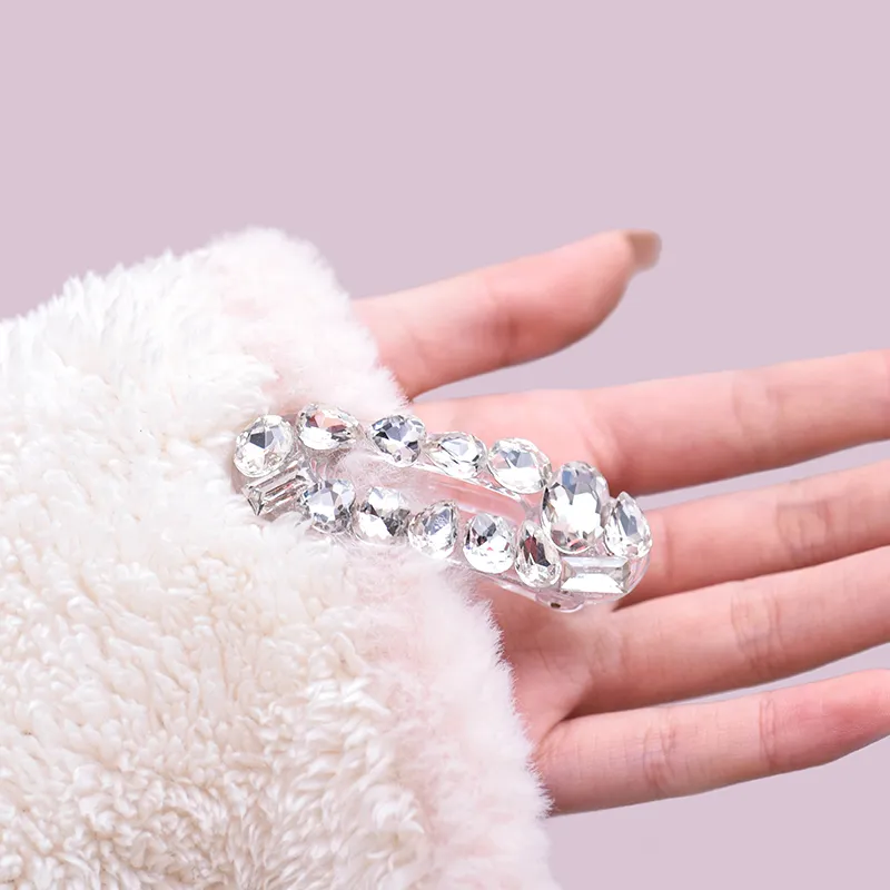 ROYALSASA Acrylic, Faux Crystal Hair Clips Women's-3