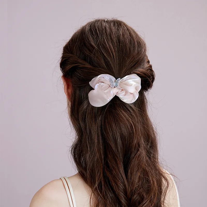 ROYALSASA Silk Chiffon Hair Tie Women's-1
