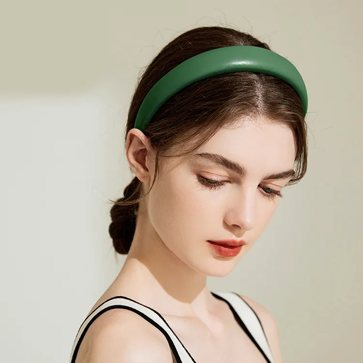 ROYALSASA Leather Acrylic Headbands Women's-10