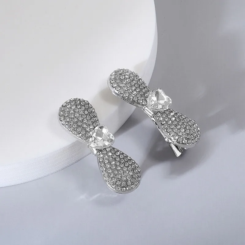 ROYALSASA Alloy Faux Crystal Edge Clip Women's-2