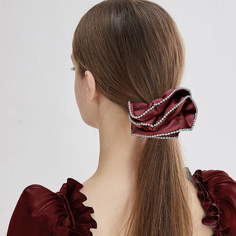 ROYALSASA Polyester, Faux Pearl Hair Tie Women's-1