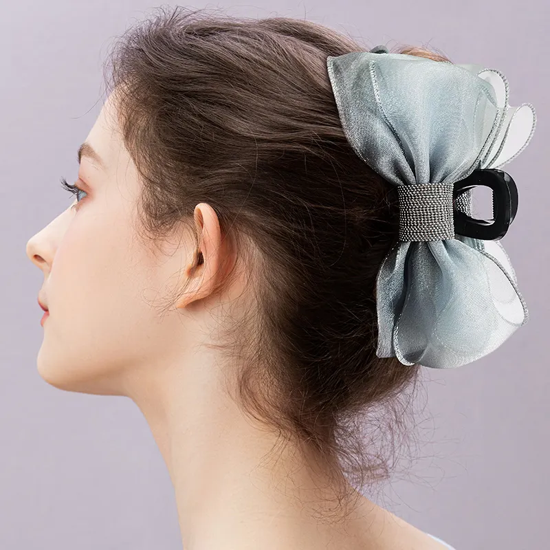 ROYALSASA Silk Chiffon, Alloy Accessories Hair Clips Women's-2