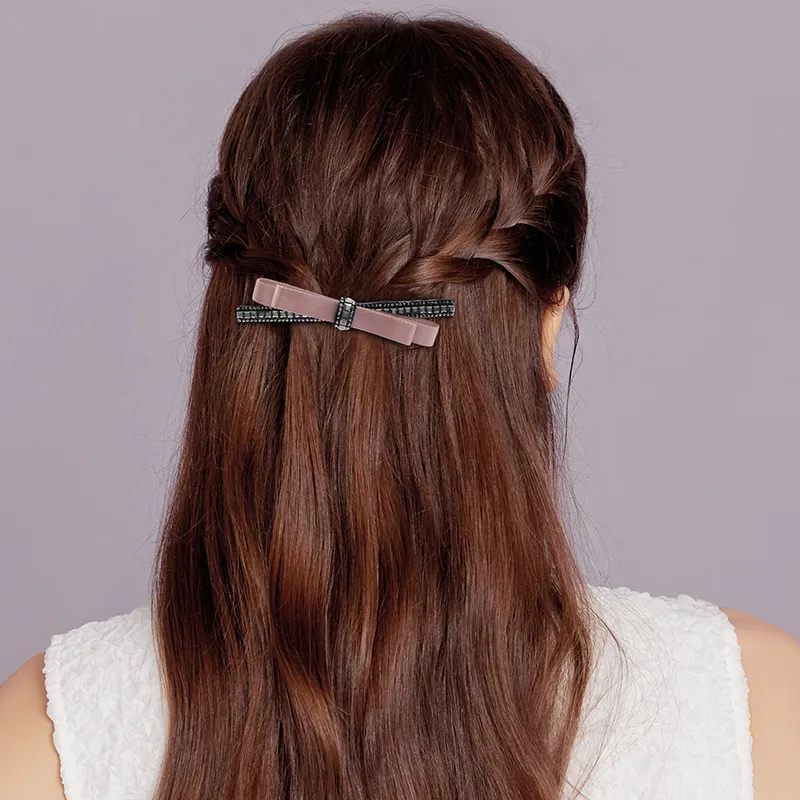 ROYALSASA Polyester, Faux Crystal Hair Clips Women's-1