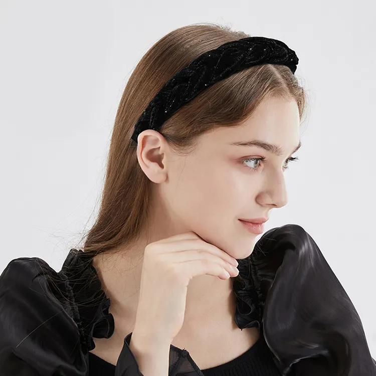 ROYALSASA Velour Headbands Women's-1
