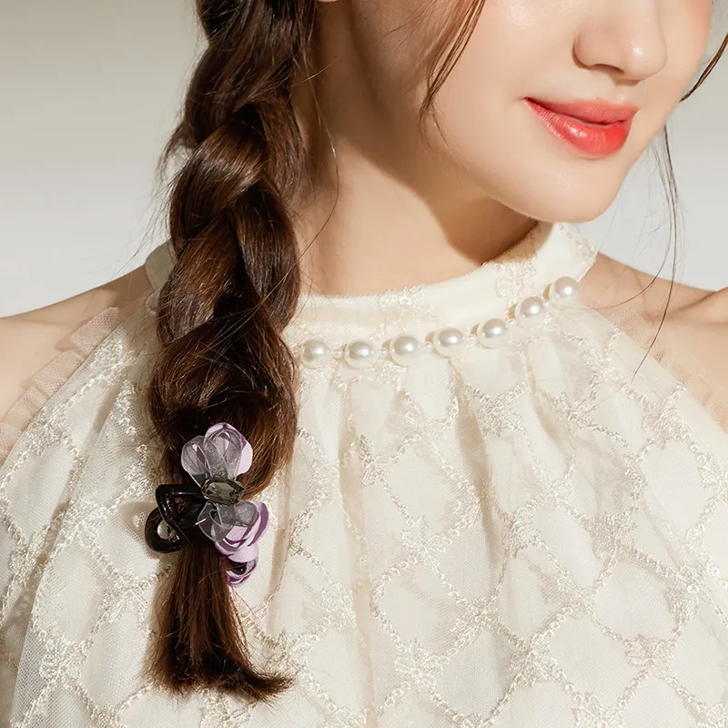 ROYALSASA Faux Crystal Hair Claw Clip Women's-6