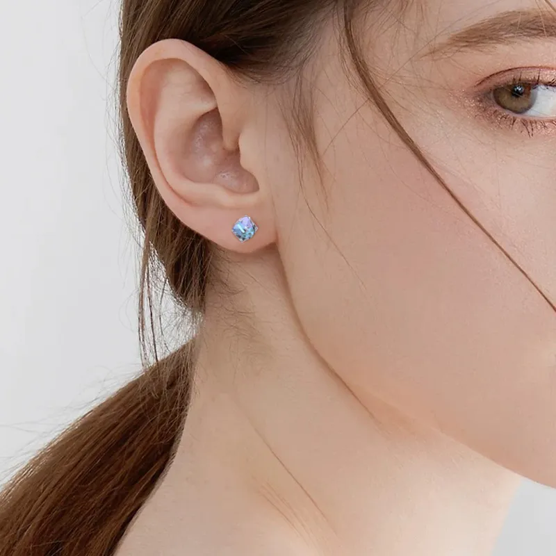 ROYALSASA Alloy, Faux Crystal Stud Earrings Women's-1