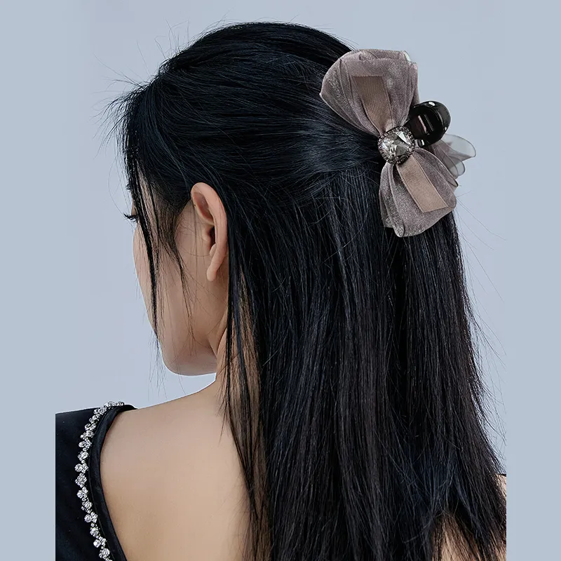 UNABERRY Silk Chiffon Hair Clips Women's-1