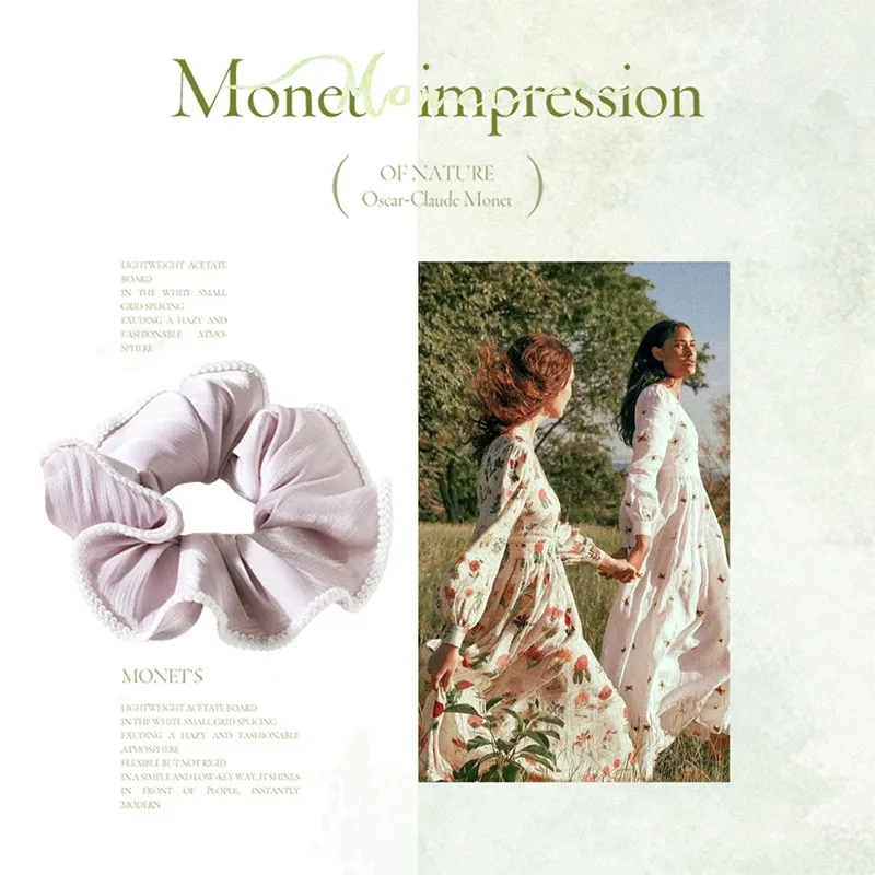 ROYALSASA Silk Chiffon Hair Tie Women's-2