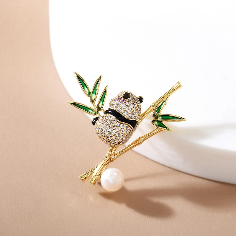 ROYALSASA Alloy Faux Crystal Faux Pearl Brooches Women's-2