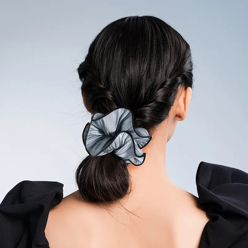 ROYALSASA Silk Chiffon Hair Tie Women's-1