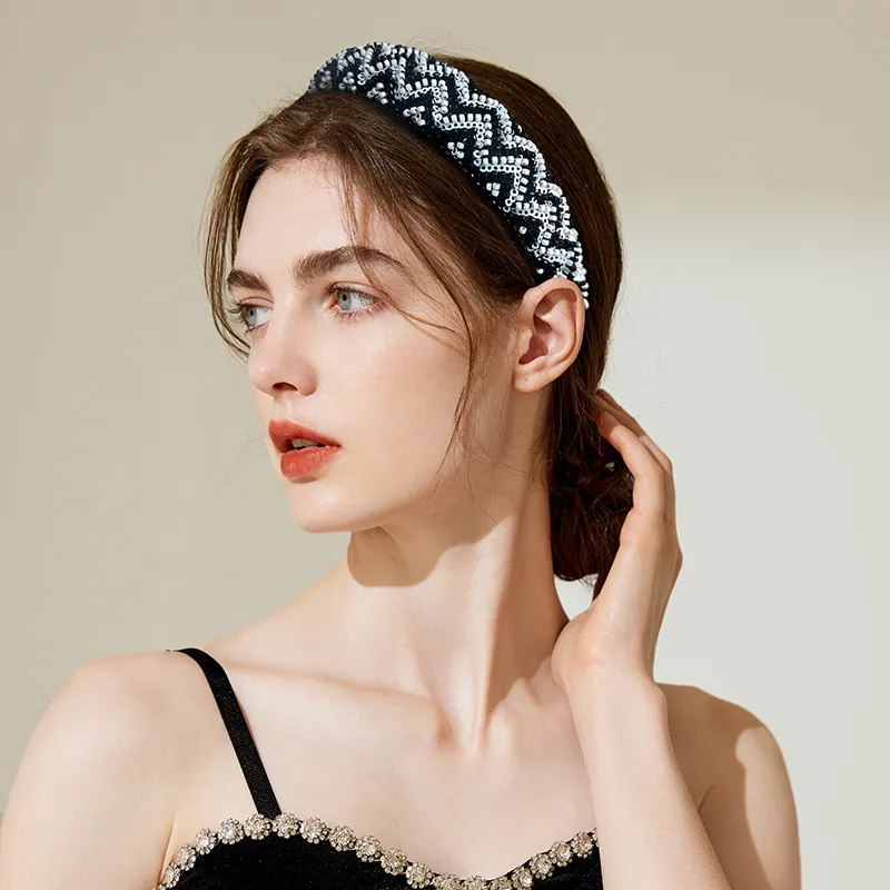 ROYALSASA Acrylic Bead, Acrylic Headband Headbands Women's-1