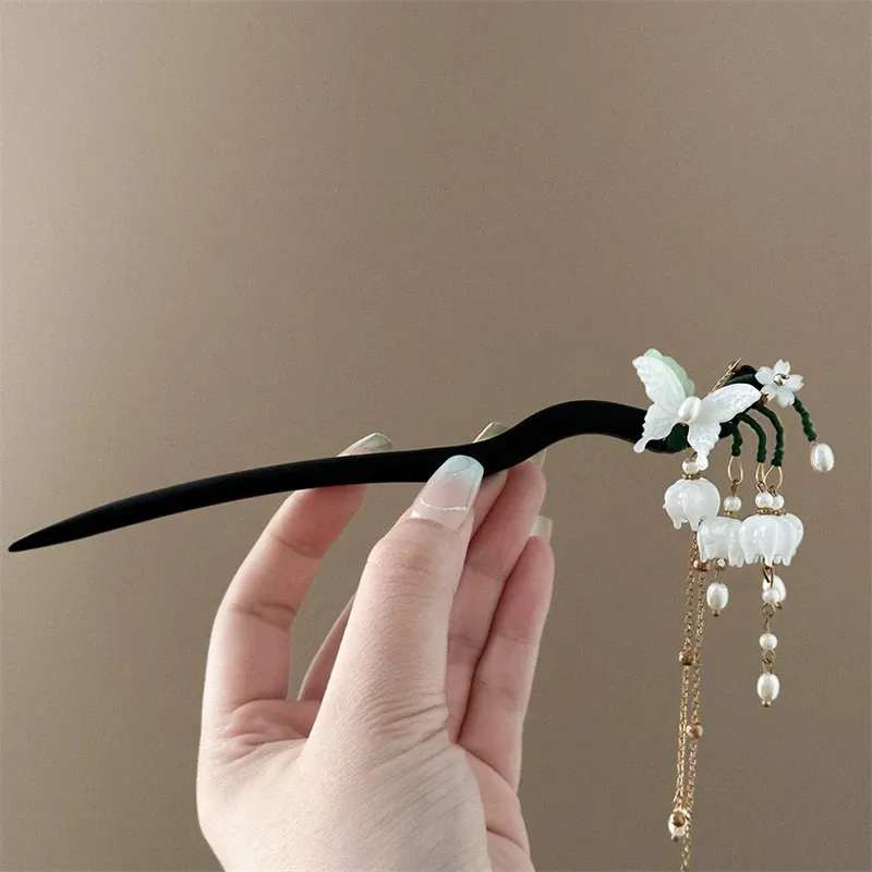 ROYALSASA Wooden Hairpins Women's-4