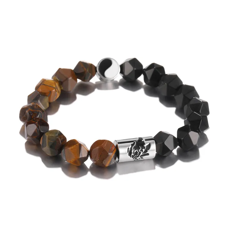 Clect Tiger's Eye Stone Bracelets Men's-1