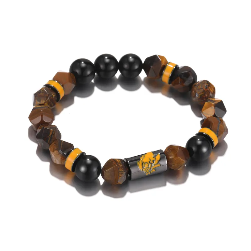 Clect Tiger's Eye Stone Bracelets Men's-1