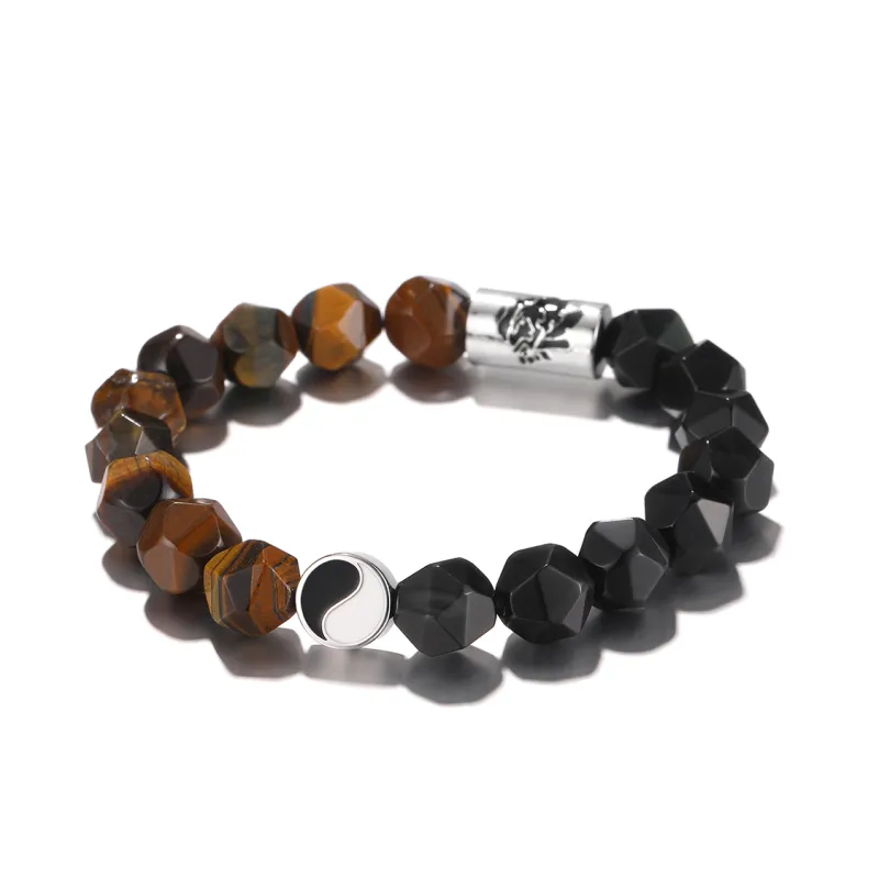 Clect Tiger's Eye Stone Bracelets Men's-2