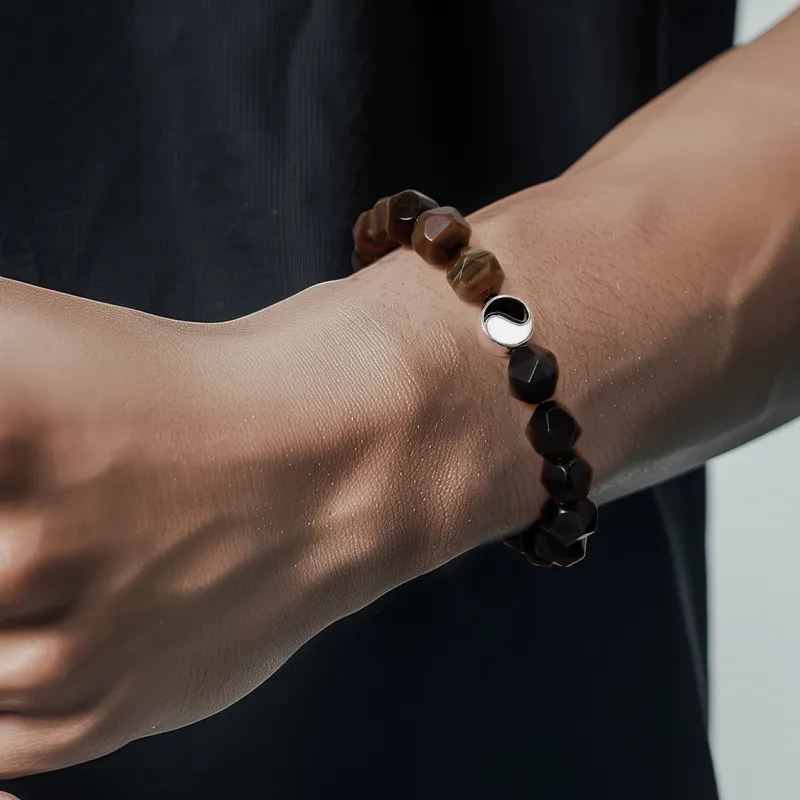 Clect Tiger's Eye Stone Bracelets Men's-3
