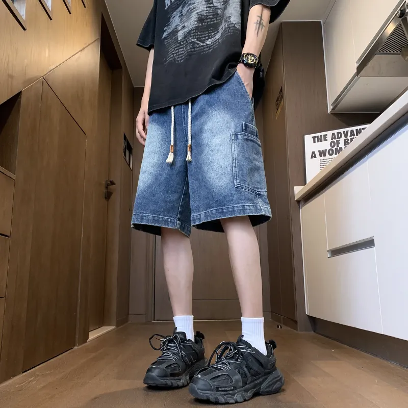 A/2/8/T Denim Shorts Unisex-5