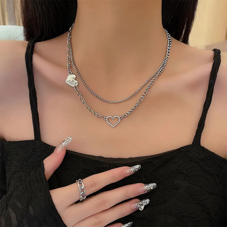 FUO Titanium Steel Necklaces Women's-2