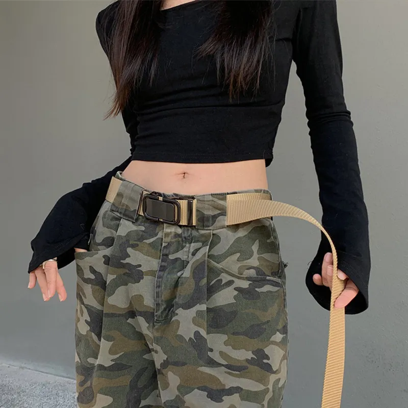 FUO Trendy Tactical Automatic Buckle Casual And Versatile Commute Niche Trendy And Cool Belt Unisex Width 3.3cm-6