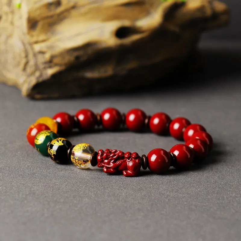 FUO Reconstructed Cinnabar Bracelets Unisex-1