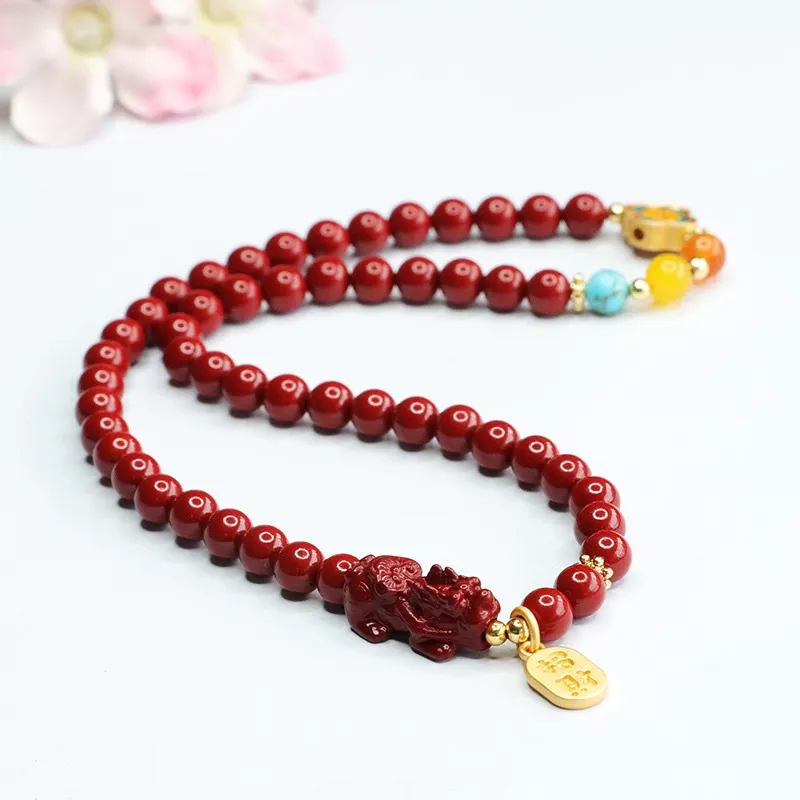 FUO Reconstructed Cinnabar Bracelets Unisex-2