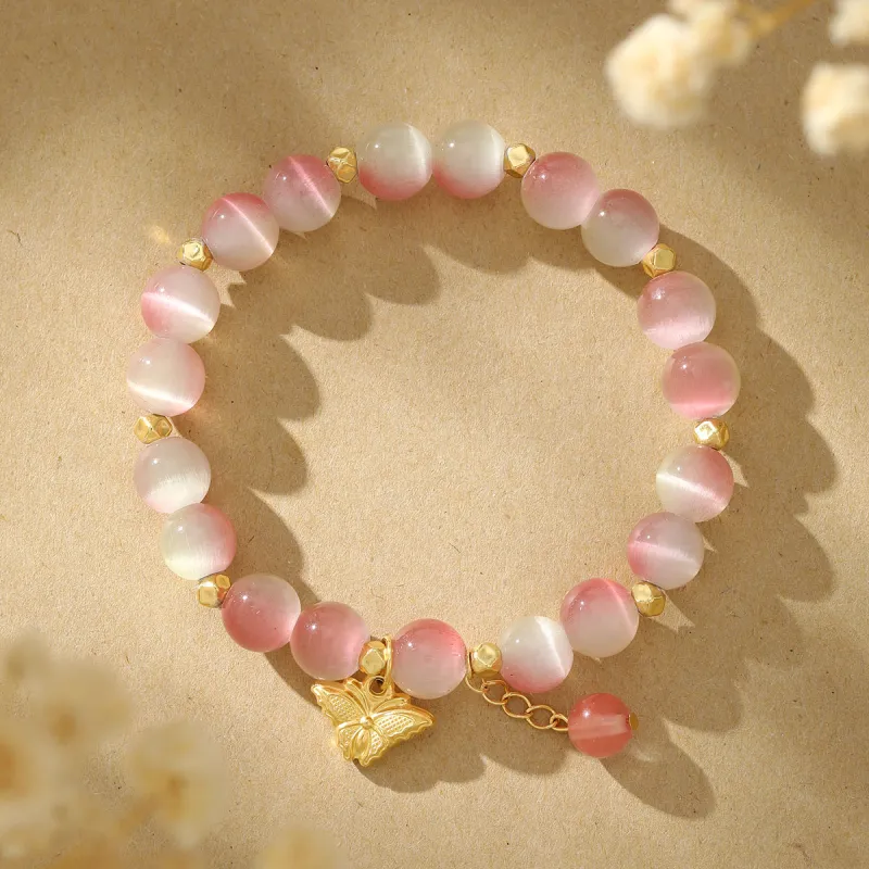 SEVEN COOK Glass Cat Eye Jade Bracelets Women's-1