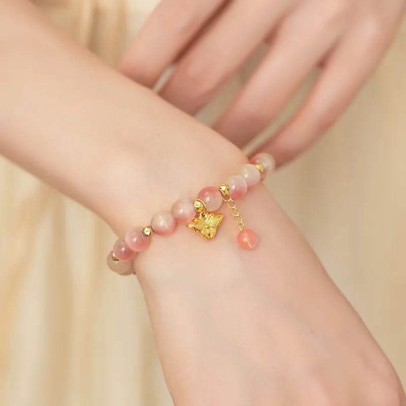 SEVEN COOK Glass Cat Eye Jade Bracelets Women's-6