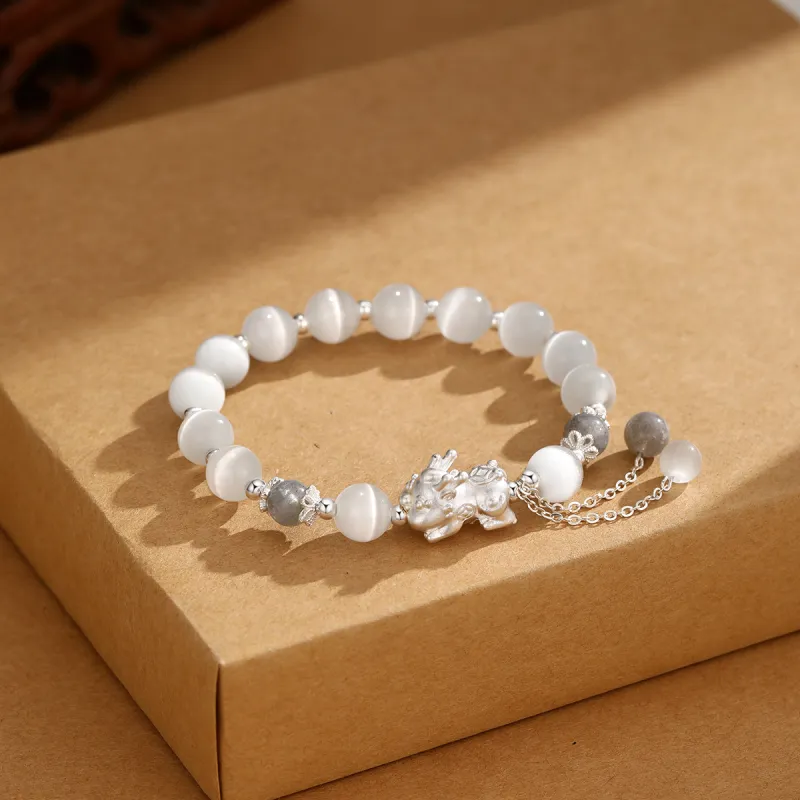 SEVEN COOK Agate 990 Silver/925 Sterling Silver Bracelet Unisex-2