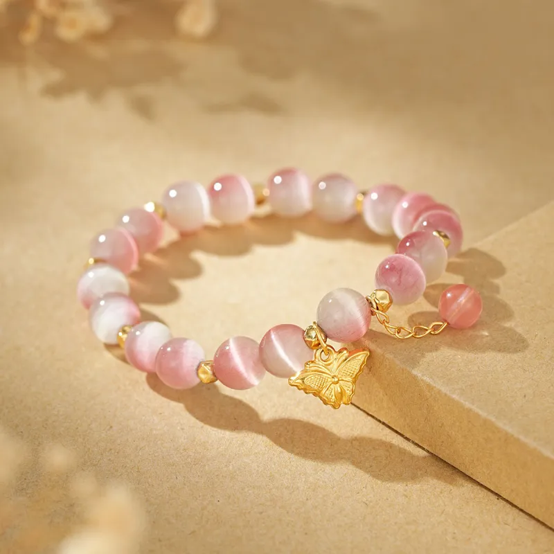 SEVEN COOK Glass Cat Eye Jade Bracelets Women's-4