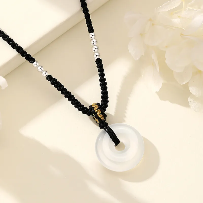 SEVEN COOK Chalcedony 999 Fine Silver Necklace Unisex-2