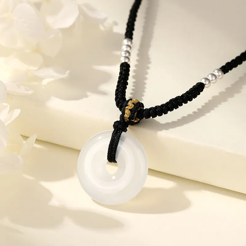 SEVEN COOK Chalcedony 999 Fine Silver Necklace Unisex-3