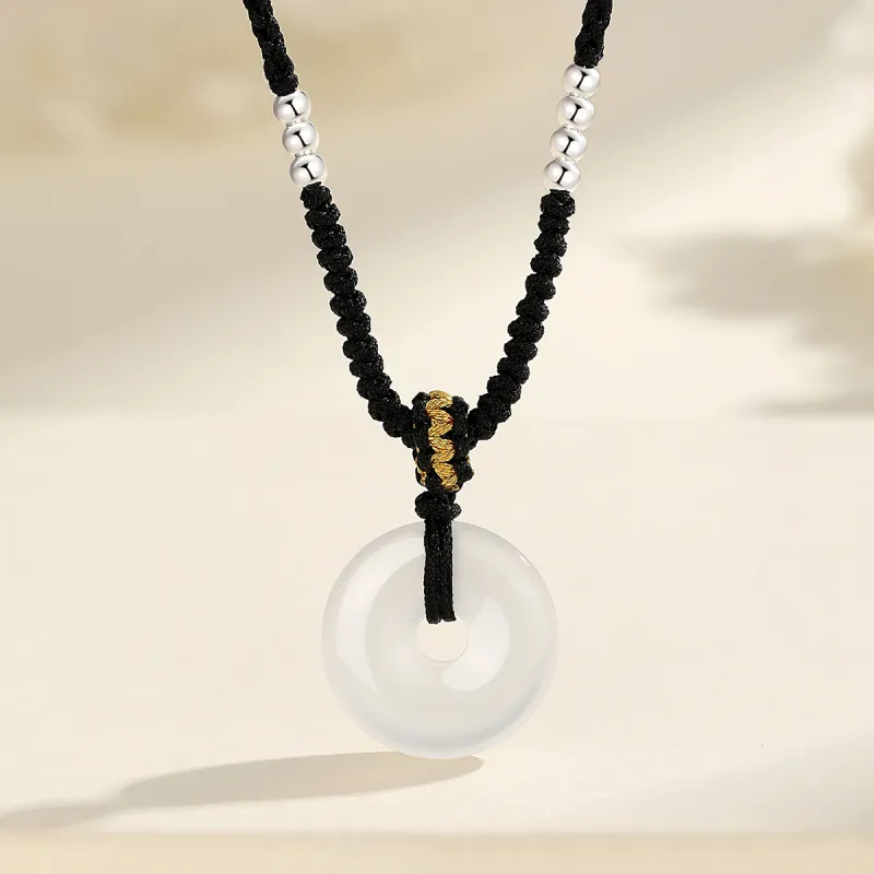 SEVEN COOK Chalcedony 999 Fine Silver Necklace Unisex-4