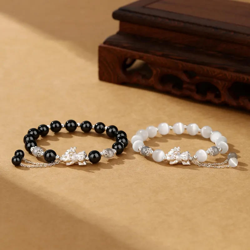 SEVEN COOK Agate 990 Silver/925 Sterling Silver Bracelet Unisex-3