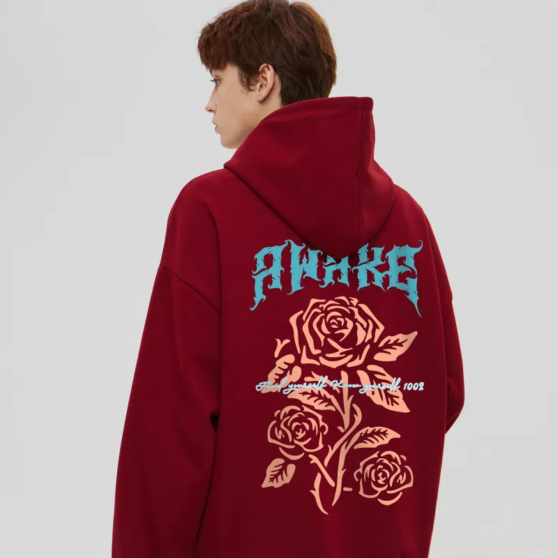 ACHS AWAKE Rose Printed Unisex Sweatshirt-8