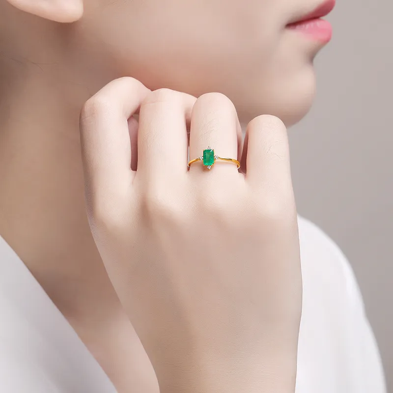 SEAZA Natural 18K Gold Rings Unisex-3