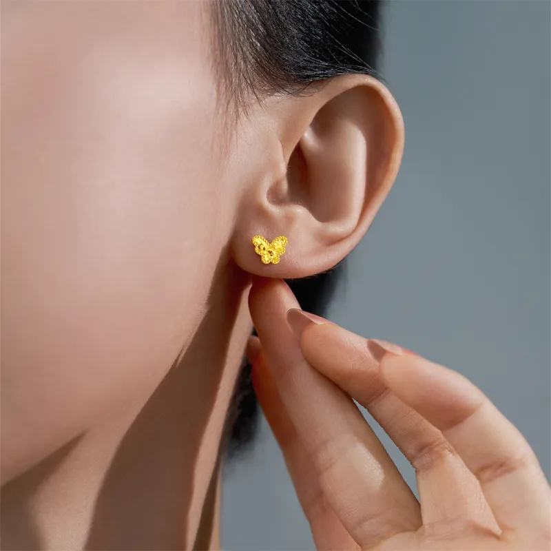SEAZA 18K Gold Stud Earrings Unisex-2