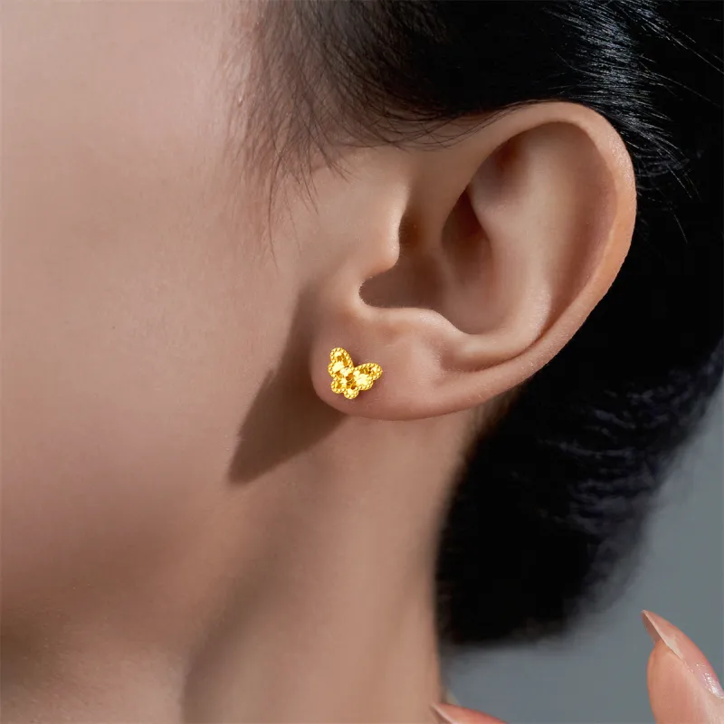 SEAZA 18K Gold Stud Earrings Unisex-1
