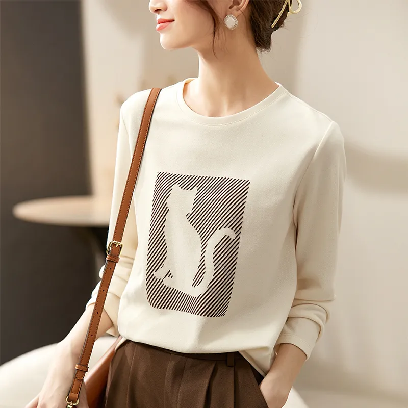 FANQIN T-Shirts Women's Apricot-3
